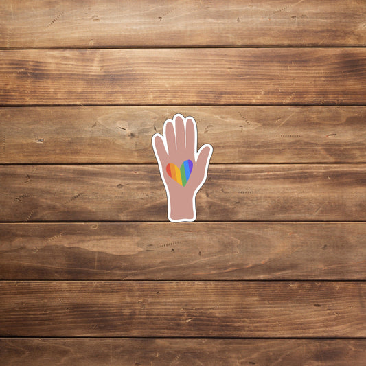 Rainbow Sticker - Pride Rainbow Sticker , Rainbow Heart Sticker, Sticker,Vinyl sticker, laptop sticker