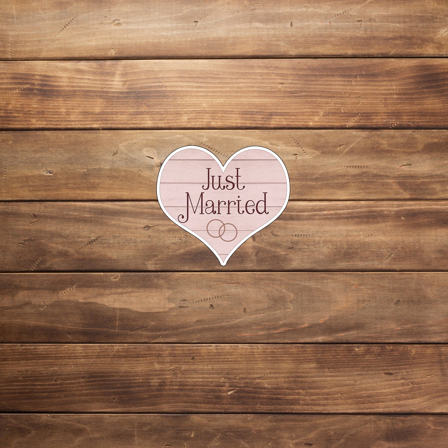 Wedding Sticker,  just-married-sticker Sticker