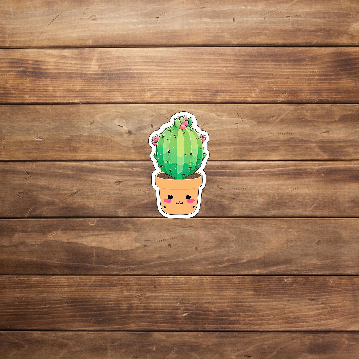 kawaii_cactus_sticker 0 Sticker