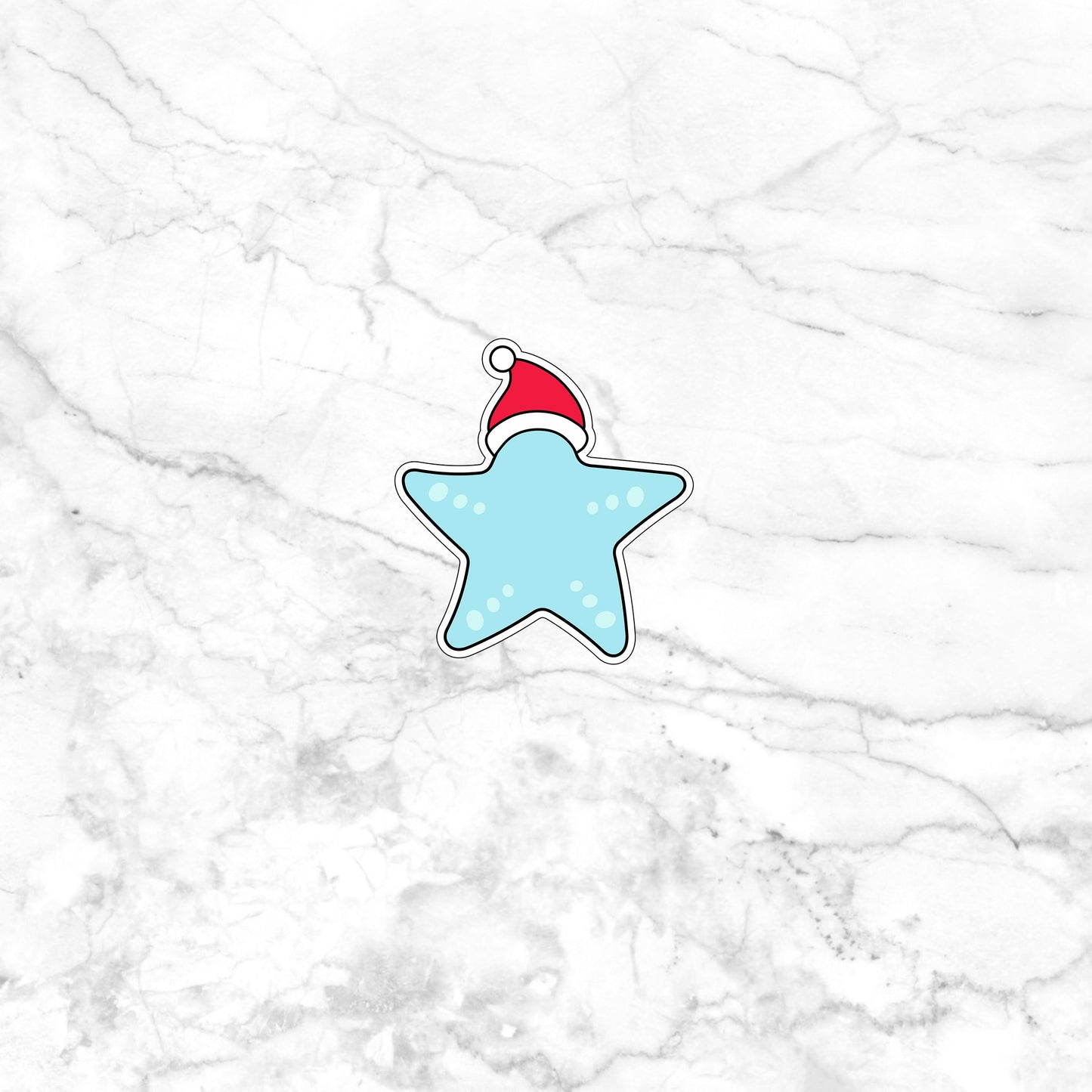 Christmas in July Sticker,  starfish Sticker